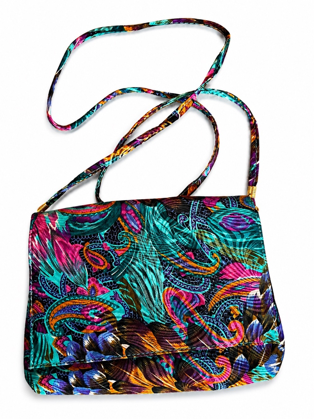 J Renee Vibrant Multicolor Paisley Crossbody Bag Shoulder purse